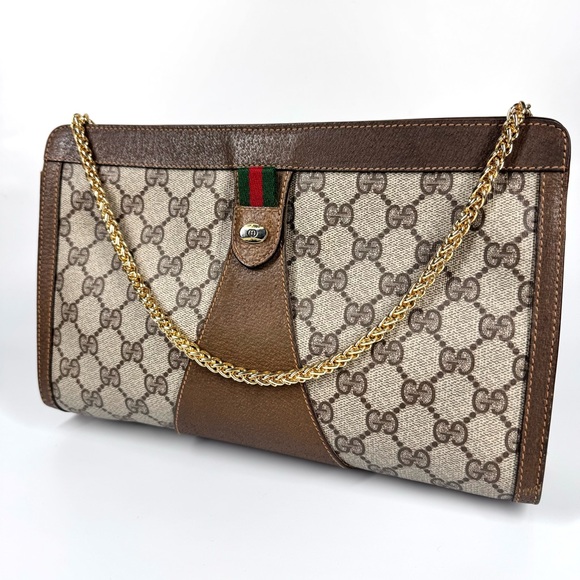 Gucci Supreme GG Monogram Accessory Collection Clutch Crossbody Bag - Picture 12 of 14